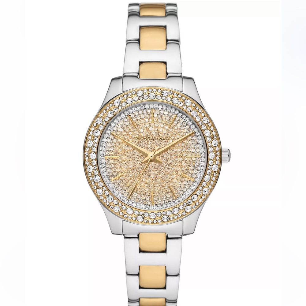 MK Women's Liliane Three-Hand Two-Tone Stainless Steel Bracelet Watch 36mm